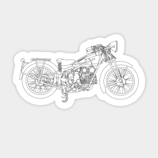 Retro motorcycle Sticker